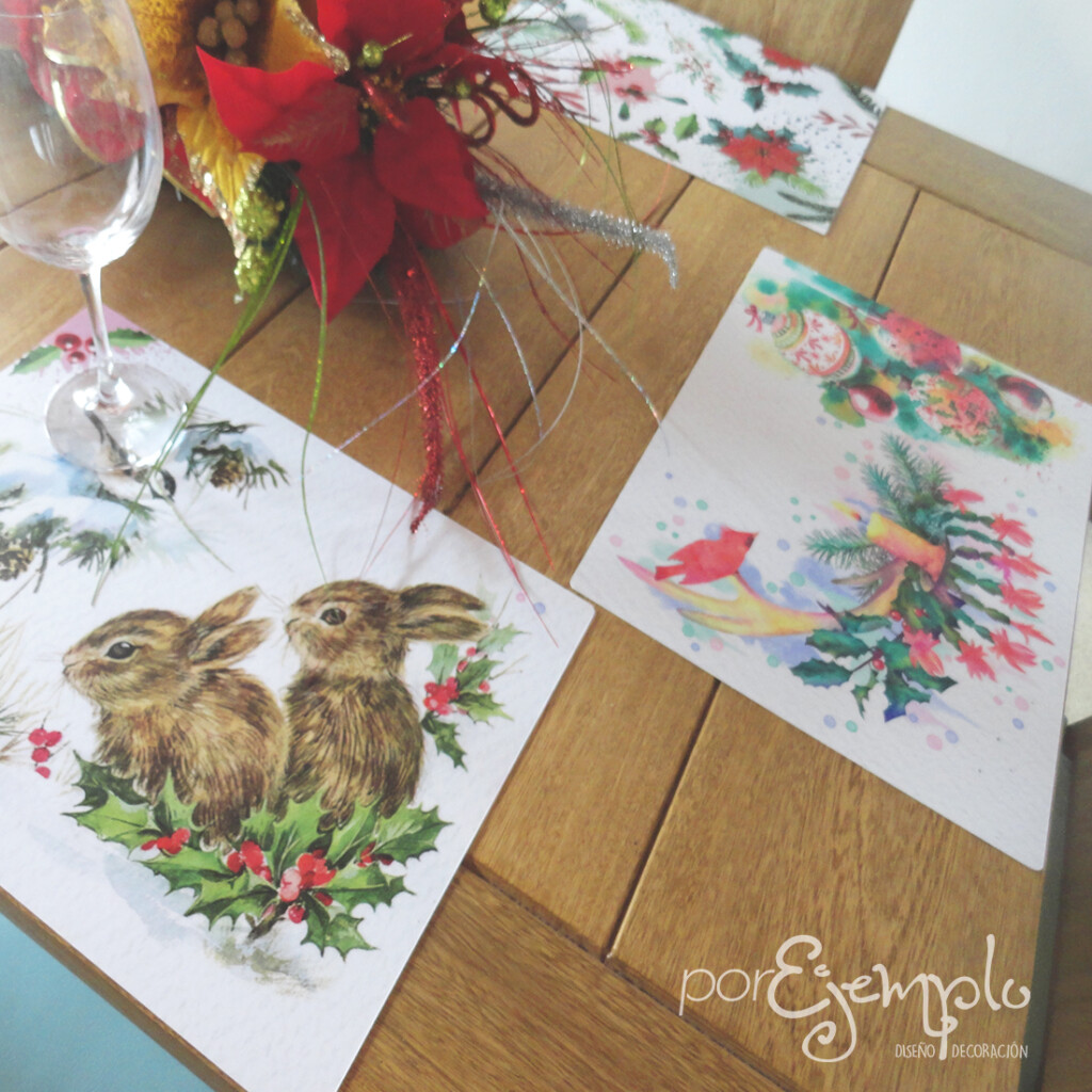 6 Individuales De Mesa Navidad Romántica (2)