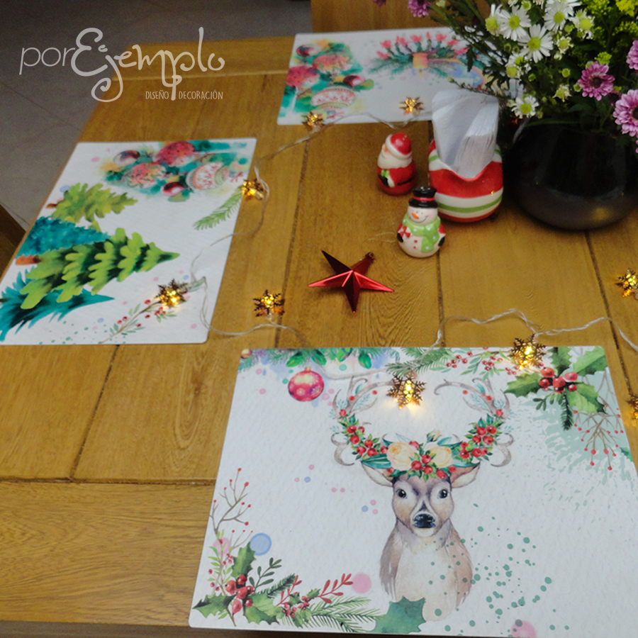 6 Individuales De Mesa Navidad Romántica 6